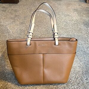 Michael Kors Tan Tote with Cream Shoulder Straps